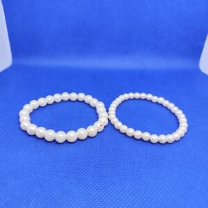 6/$20🔖Set of 2 Faux Pearl Elastic Bracelets